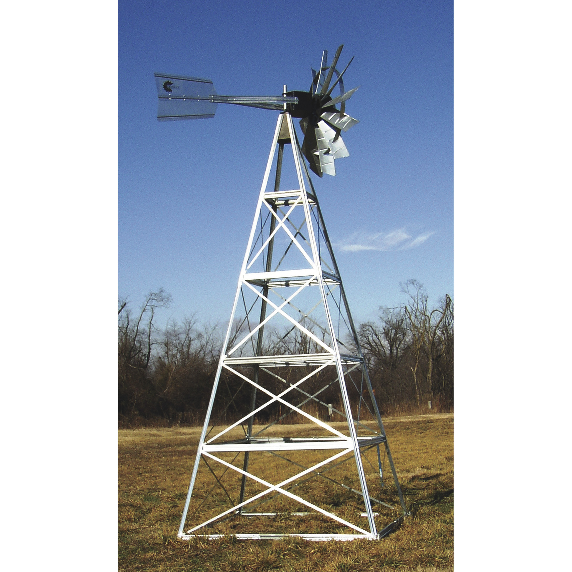 Outdoor Water Solutions 23ft. Windmill Aeration System, 23ft.H x 73in.W, 12 Blades, Model# AWS0146